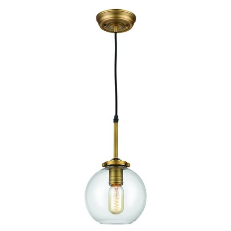 ELK HOME Mountain Creek 7'' Wide 1-Light Mini Pendant - Aged Brass D4345